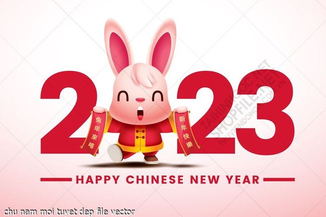 chu nam moi tuyet dep file vector